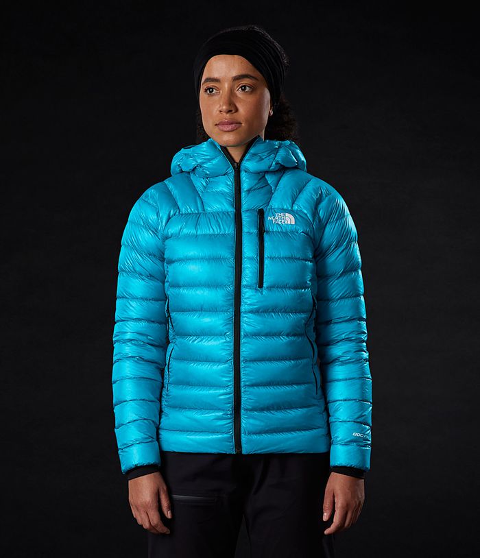 The North Face Womens Puffer Jacket Summit Hoodie 752HKSMLU - Blue